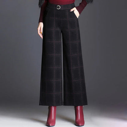 Somerset Plaid Wide-Leg Trouser