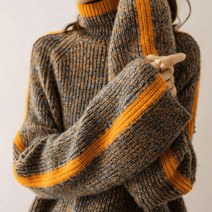 Ravelyn™ Melange Knit Turtleneck Sweater