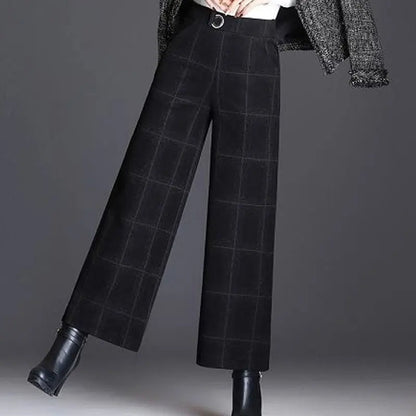 Somerset Plaid Wide-Leg Trouser