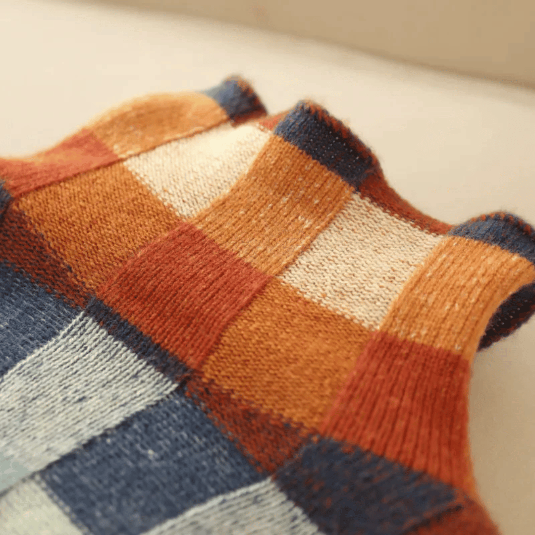 Ravelyn™ Patchwork Turtleneck Sweater