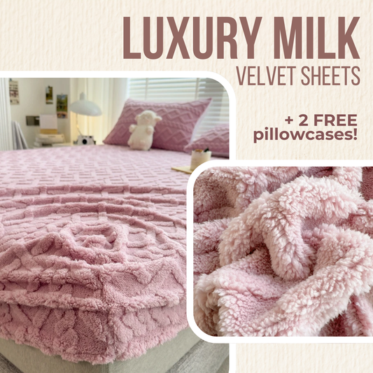 Luxury Milk Velvet Sheets (+2 Free Pillowcases)